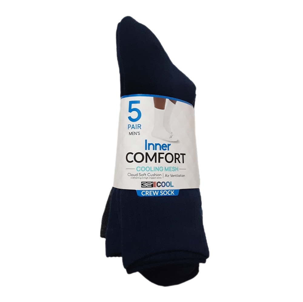 32 Degrees Comfort Crew Socks Mens Large
